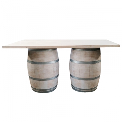 Bar - Wooden White Barrel