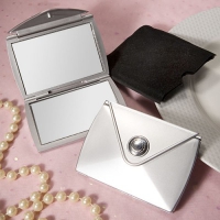 Silver Purse Shaped Compact Mirror