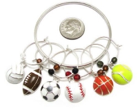 Sports Wine Glass Charms