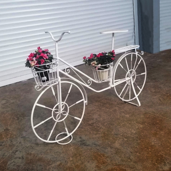 Decorative White Bicycle