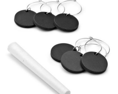 Chalkboard Wine Glass Charms