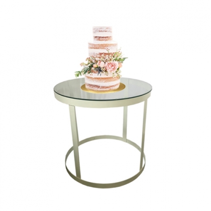 Cake table white steel round base